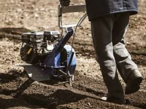natural background spring sunny day a man plows 2024 11 26 20 28 05 utc